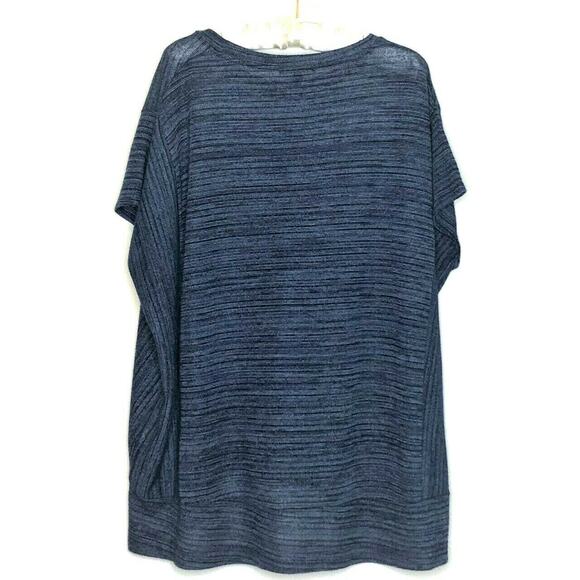 Lane Bryant Womens Sweater Size 18 Size 20 Blue Short Sleeve Boxy Oversized - Picture 10 of 10